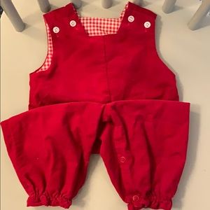 The Bailey Boys red corduroy romper